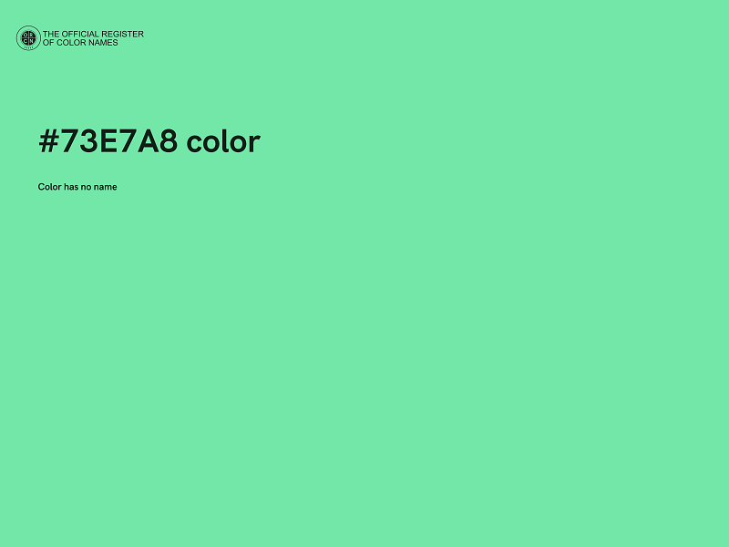 #73E7A8 color image