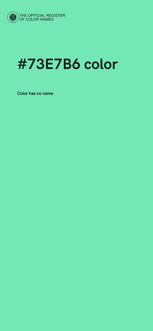 #73E7B6 color image