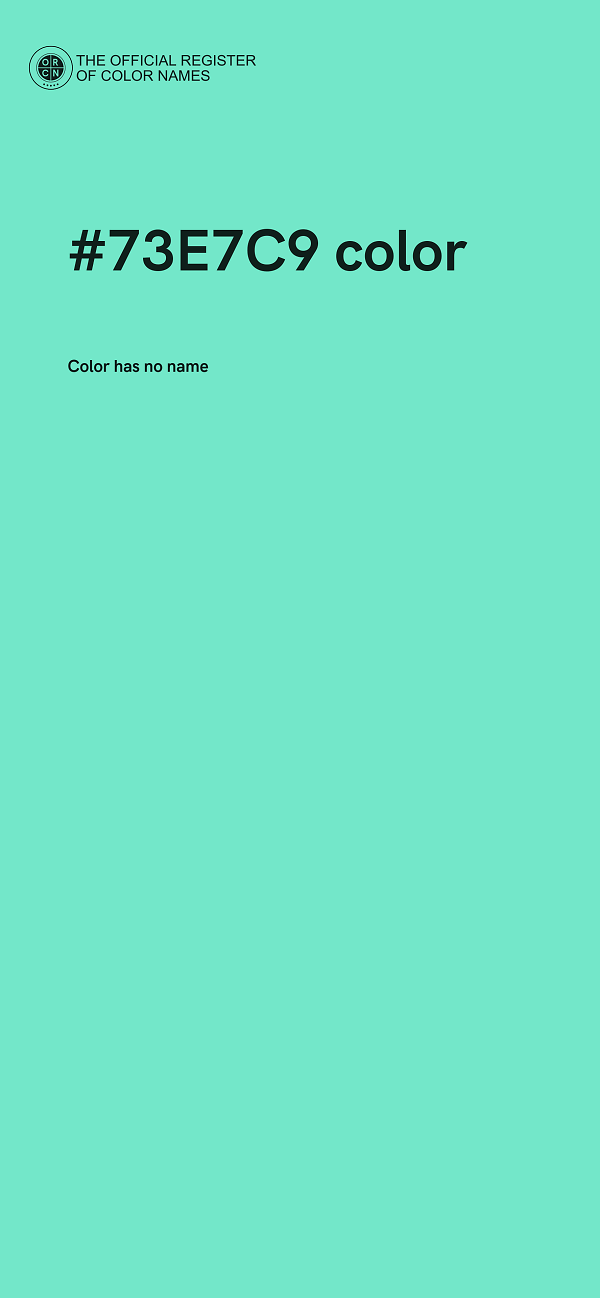#73E7C9 color image