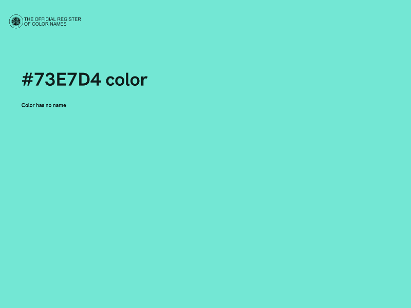 #73E7D4 color image