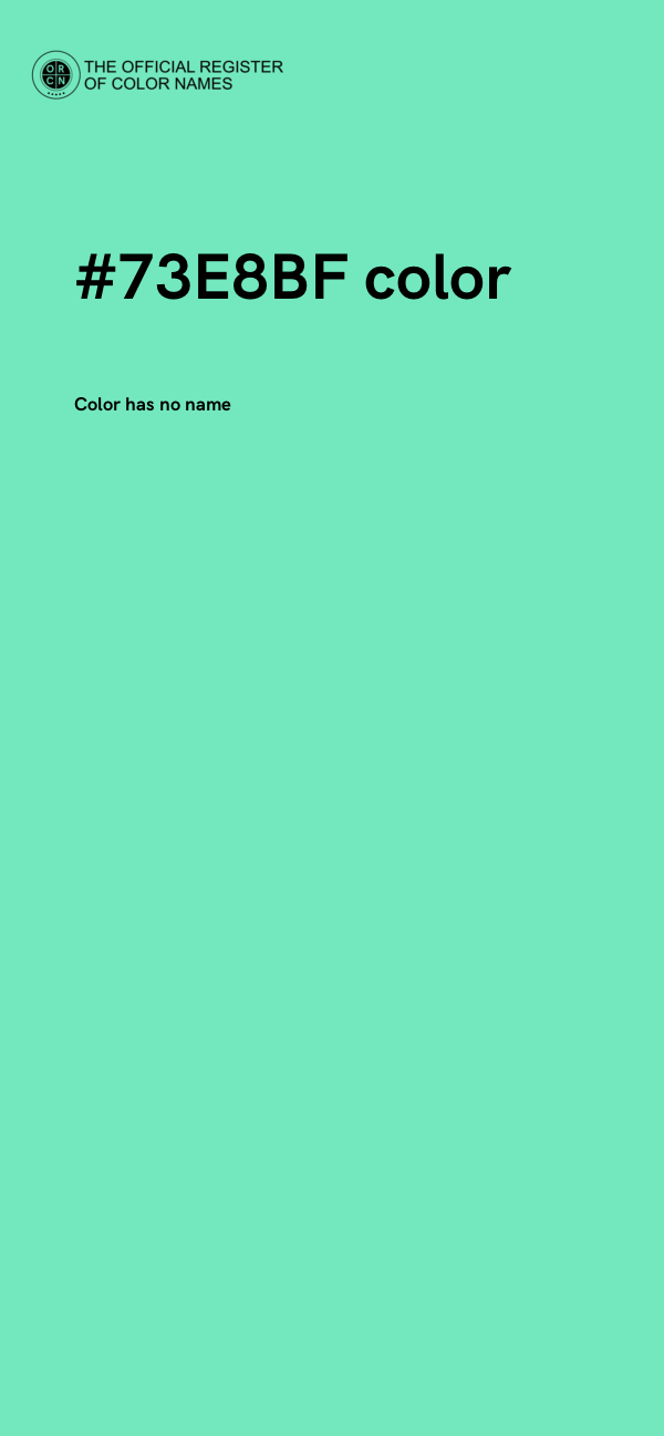 #73E8BF color image