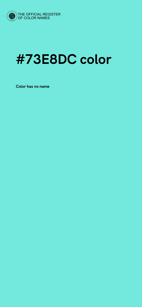 #73E8DC color image