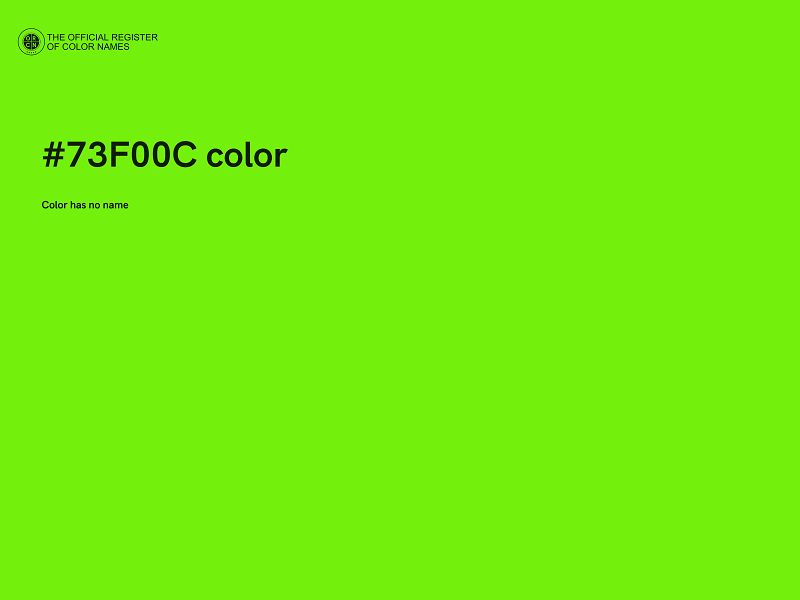 #73F00C color image