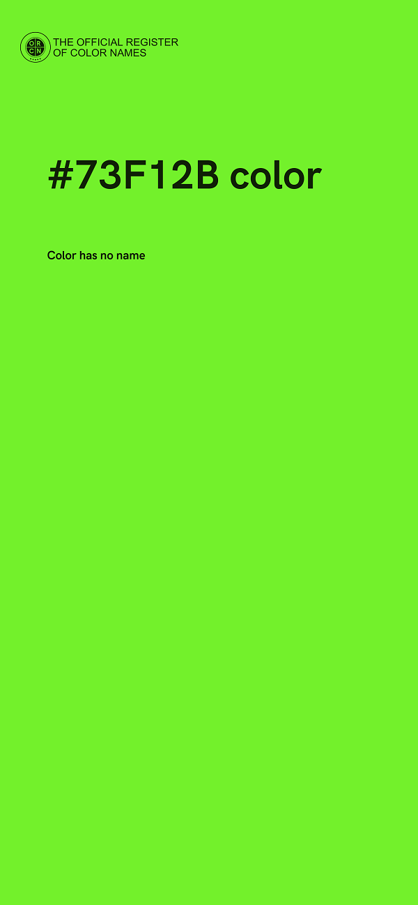 #73F12B color image