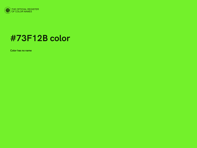 #73F12B color image