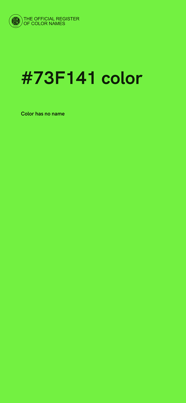 #73F141 color image