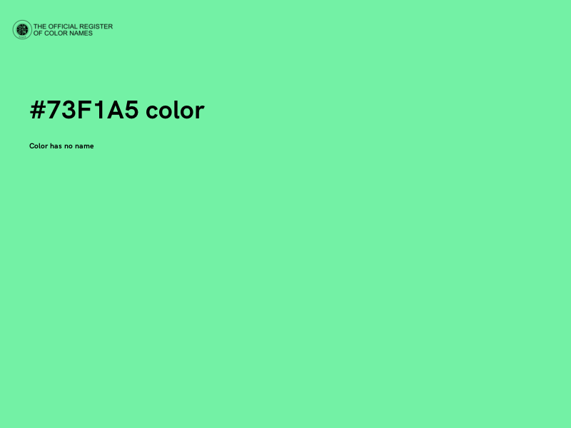 #73F1A5 color image