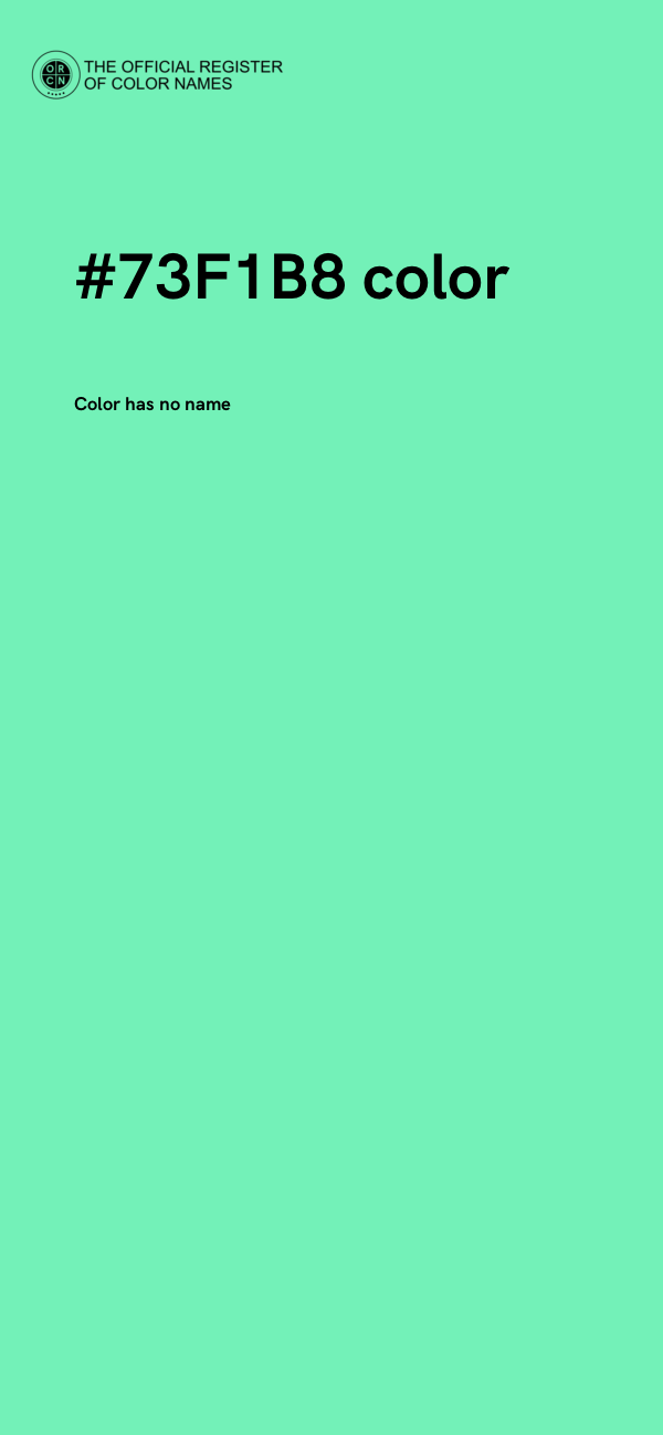 #73F1B8 color image