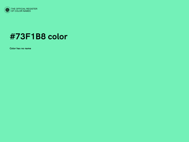 #73F1B8 color image
