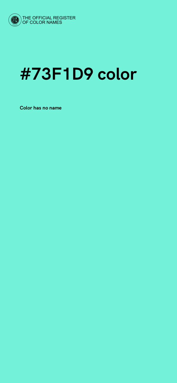 #73F1D9 color image
