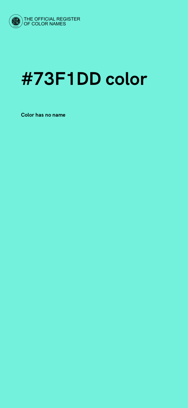 #73F1DD color image