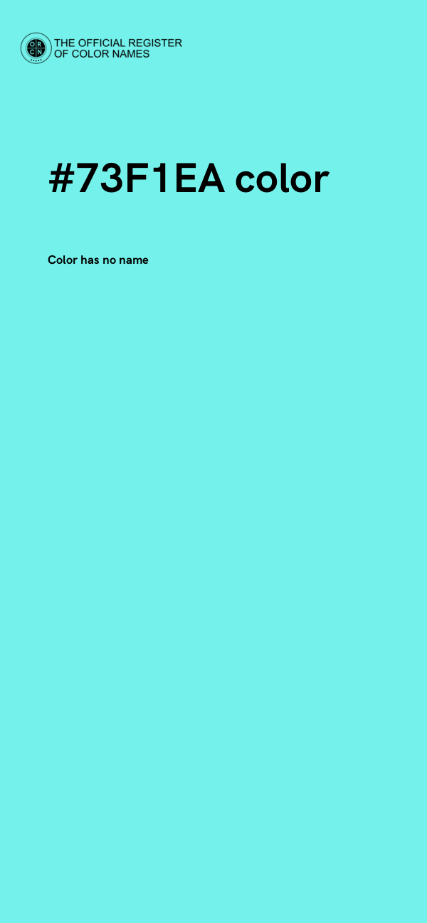 #73F1EA color image