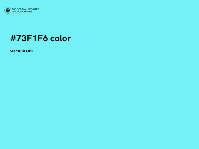 #73F1F6 color image