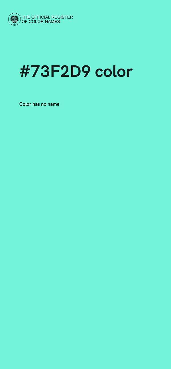 #73F2D9 color image
