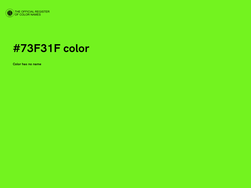 #73F31F color image