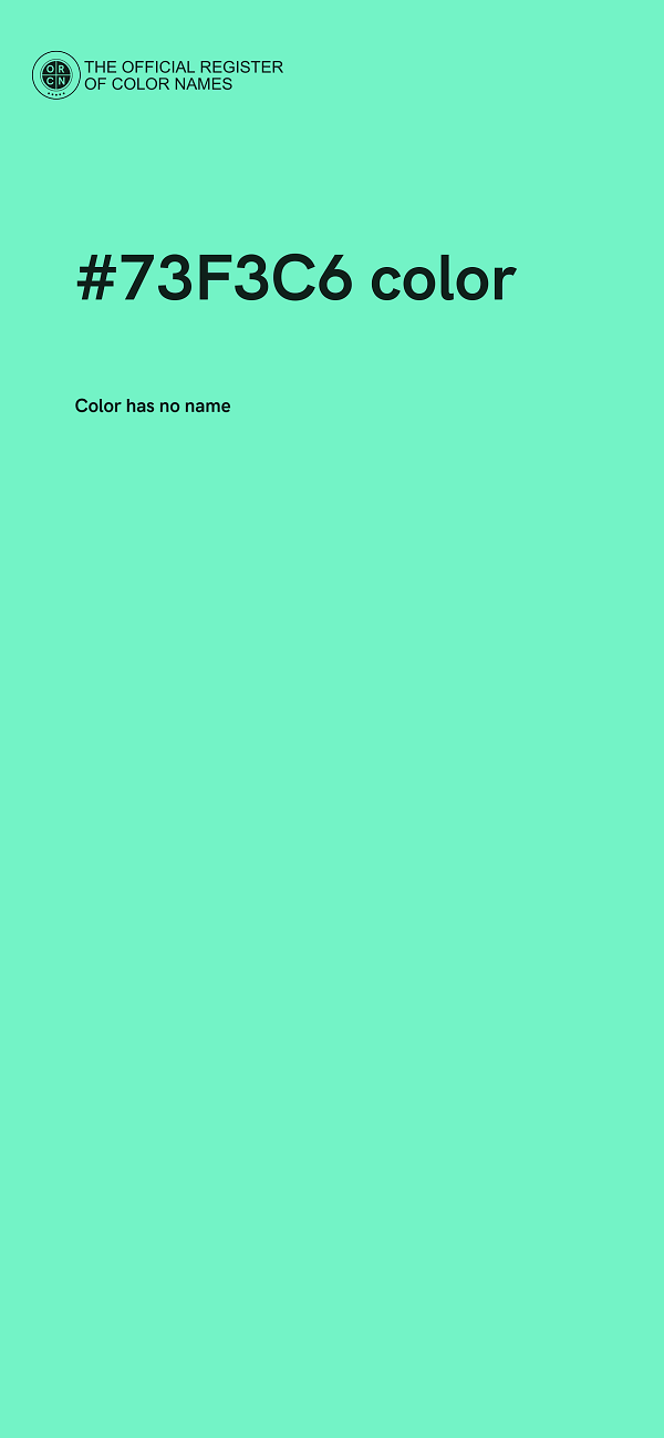 #73F3C6 color image