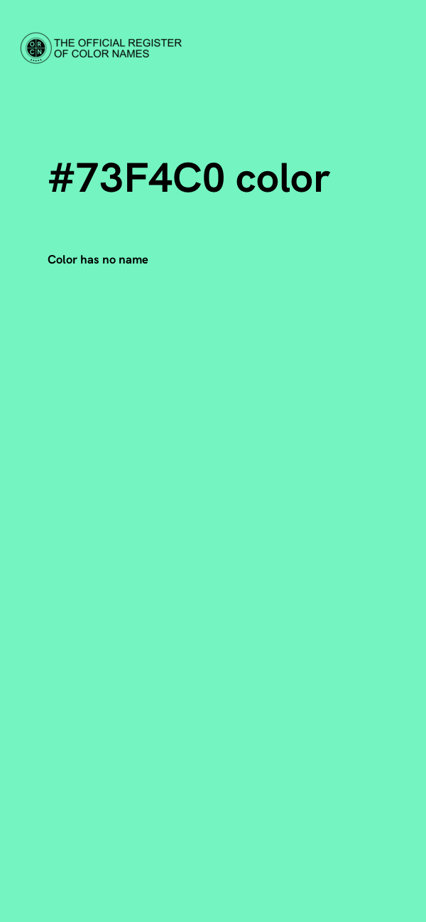 #73F4C0 color image