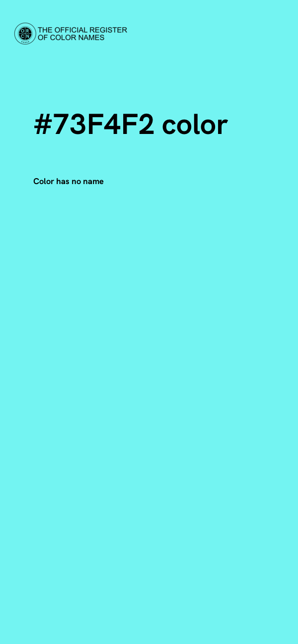 #73F4F2 color image