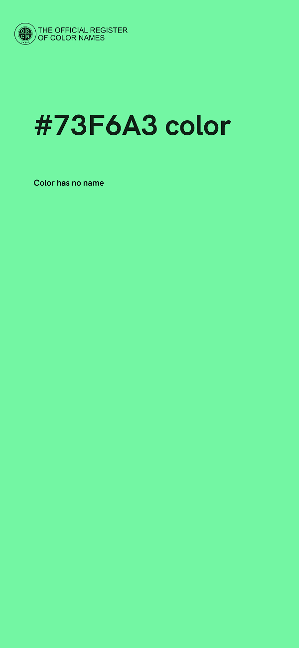 #73F6A3 color image