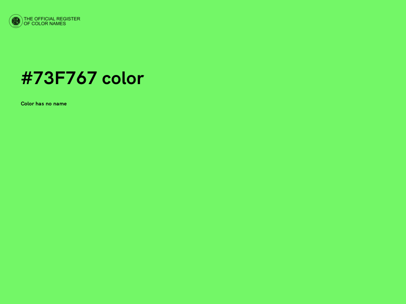 #73F767 color image