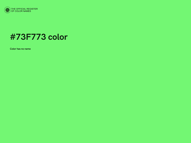 #73F773 color image