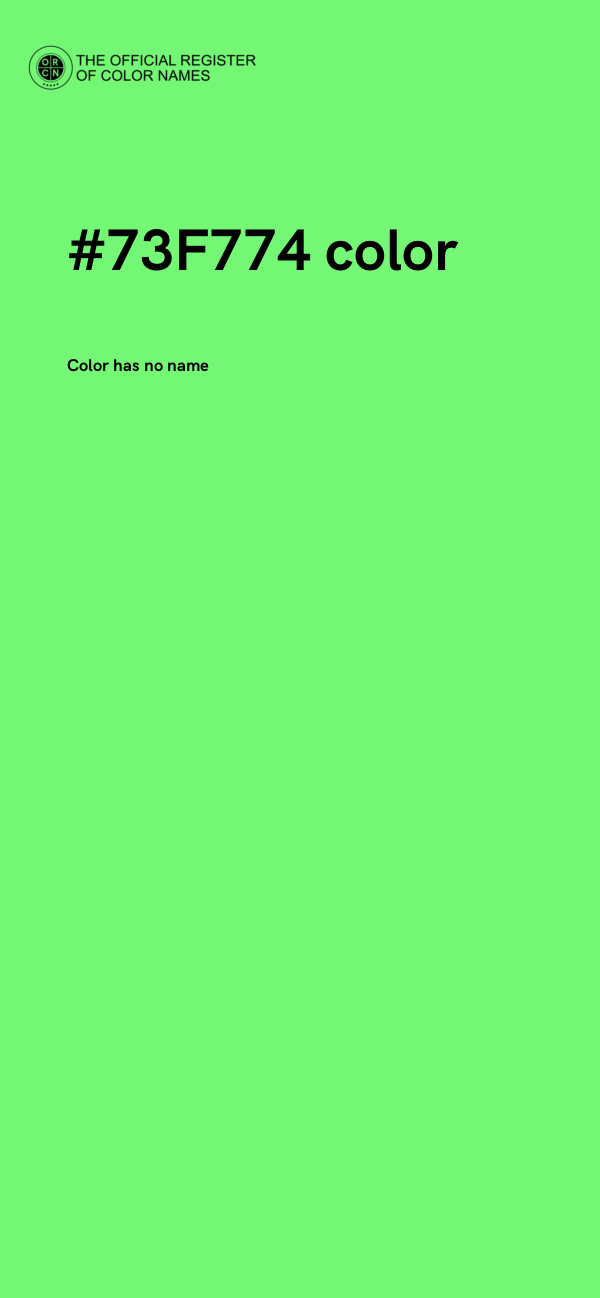 #73F774 color image