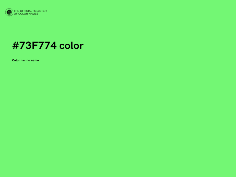 #73F774 color image