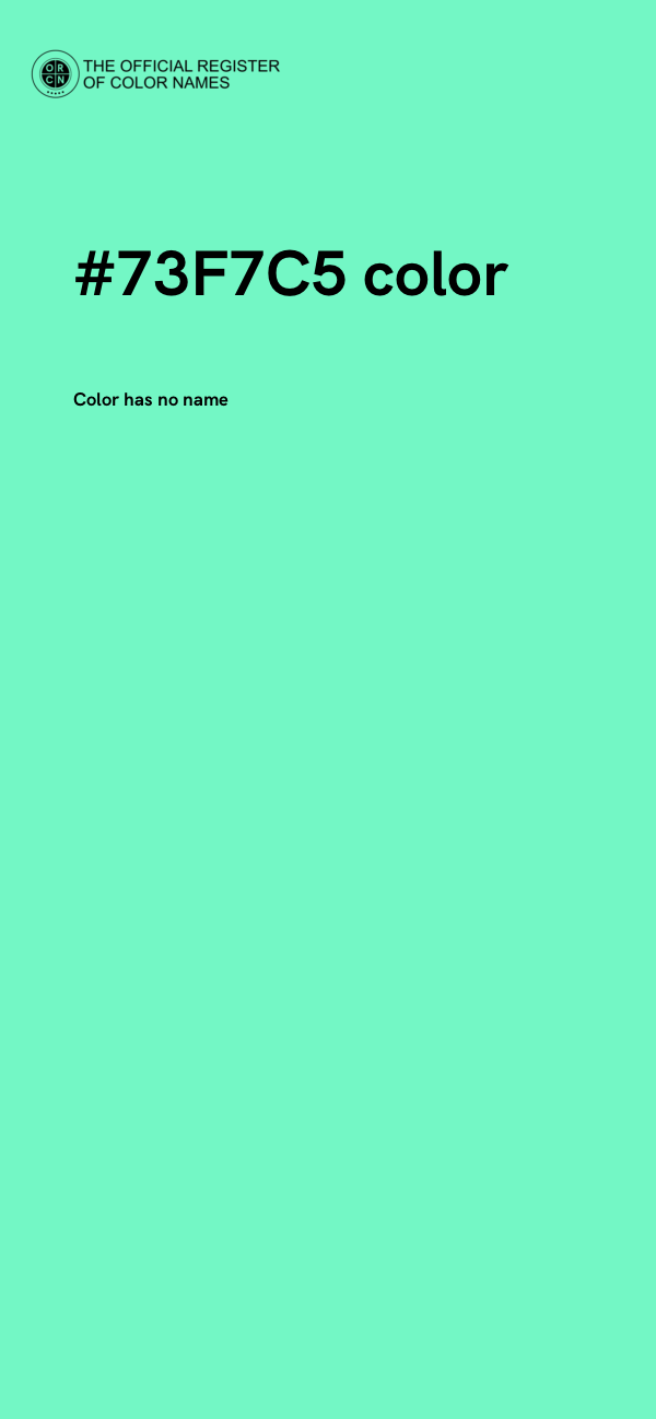 #73F7C5 color image