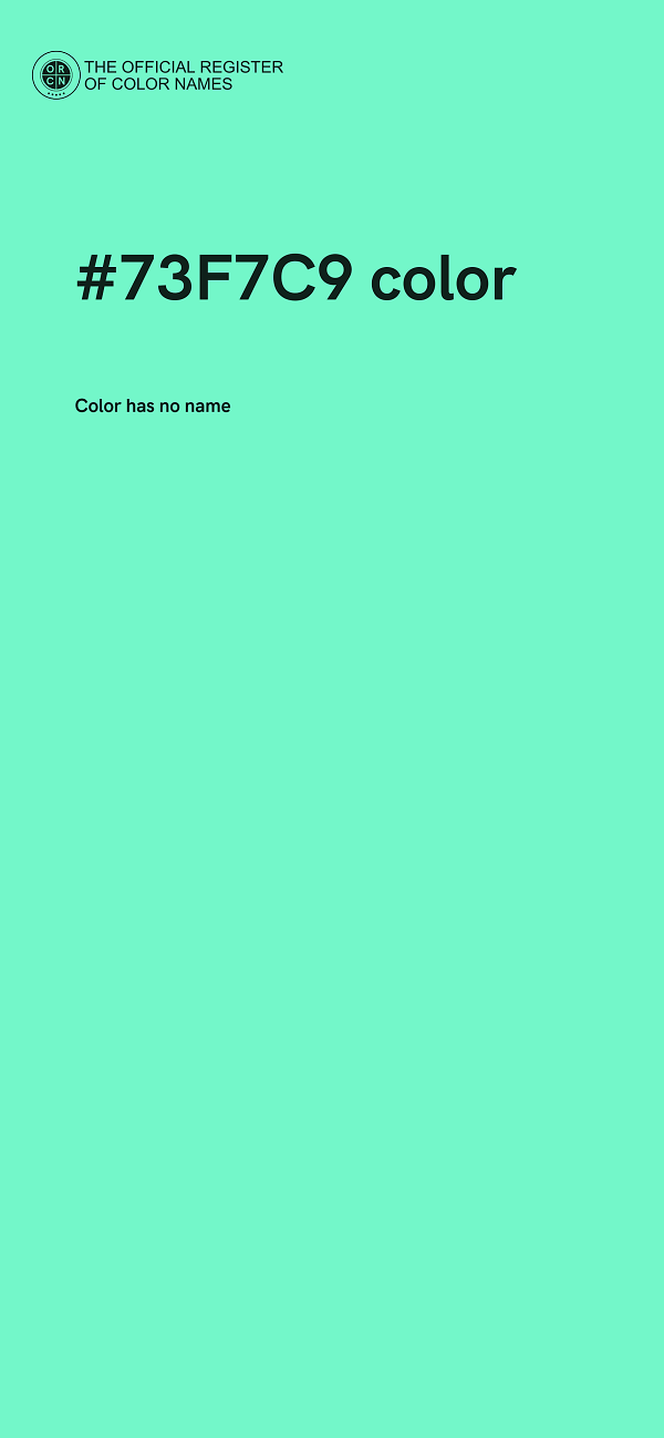 #73F7C9 color image