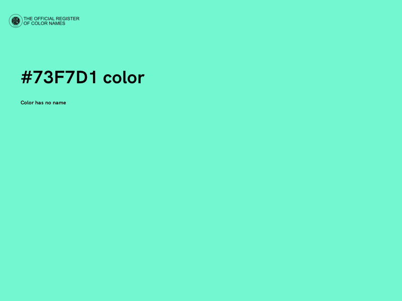 #73F7D1 color image
