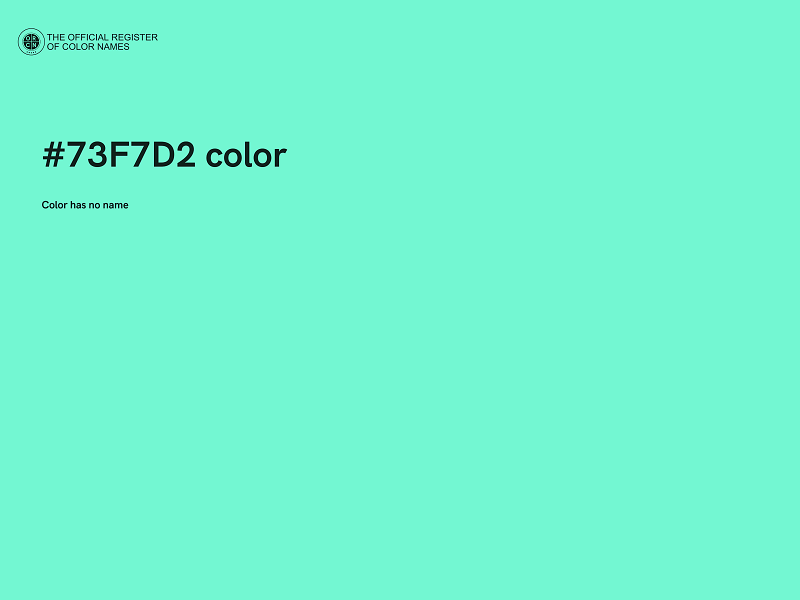 #73F7D2 color image
