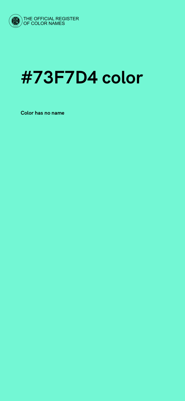 #73F7D4 color image