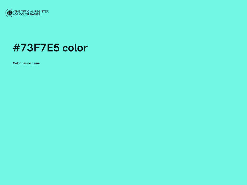 #73F7E5 color image