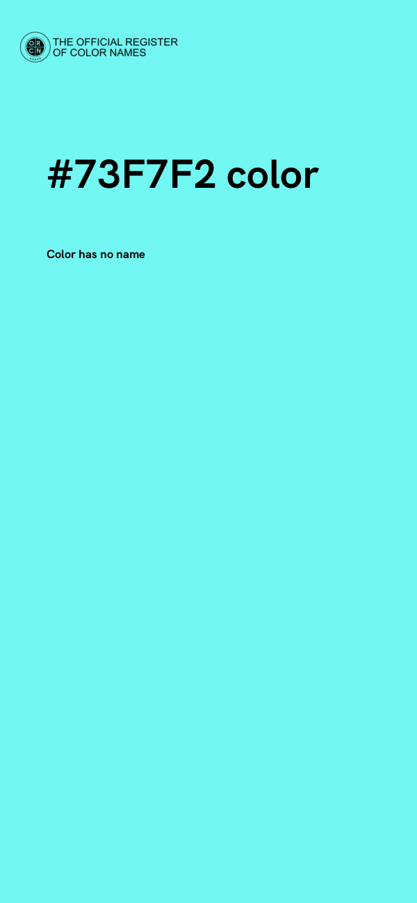 #73F7F2 color image