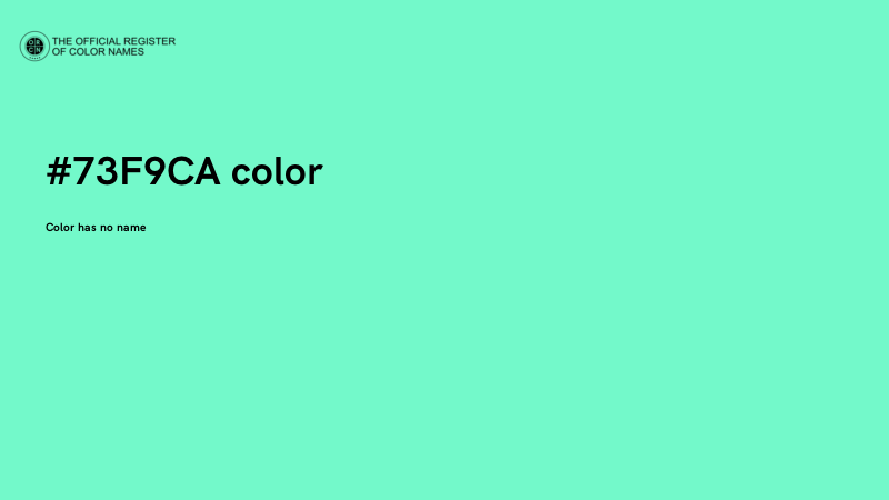 #73F9CA color image