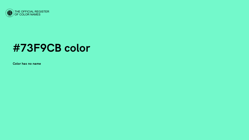 #73F9CB color image