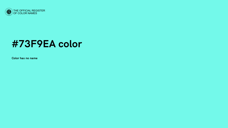 #73F9EA color image
