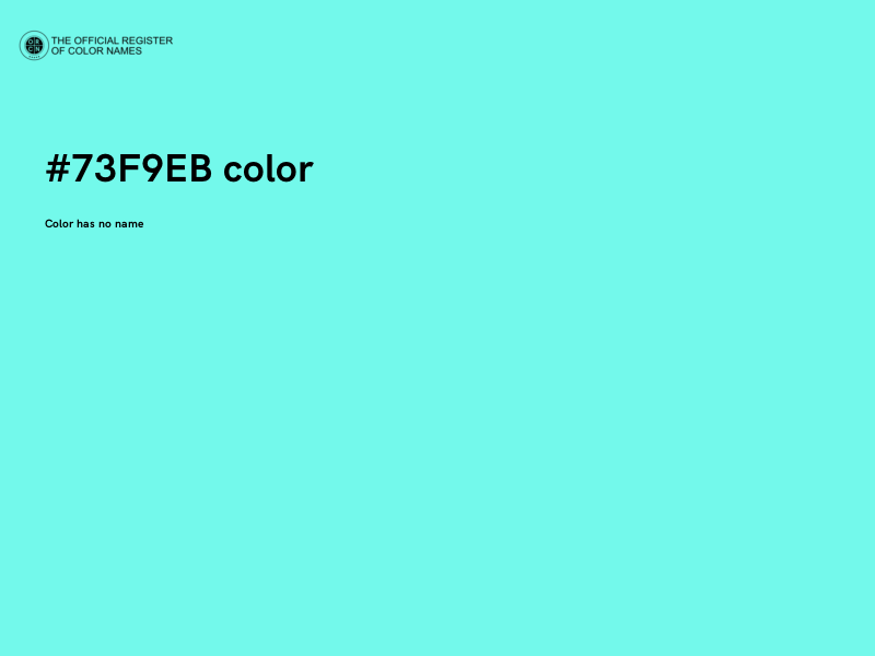 #73F9EB color image