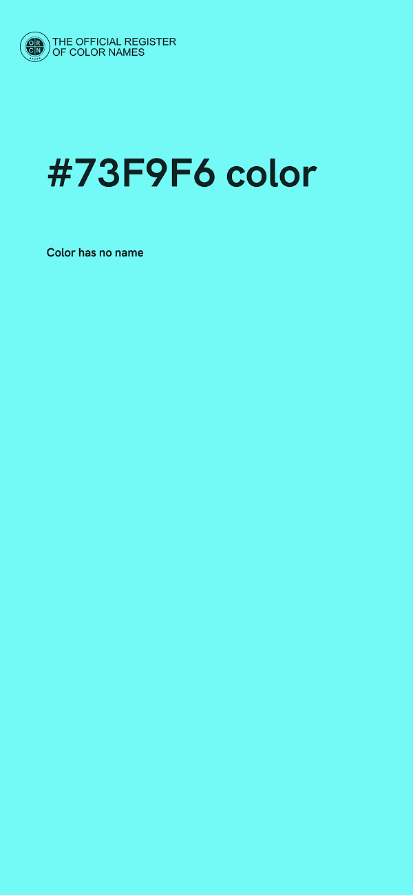 #73F9F6 color image