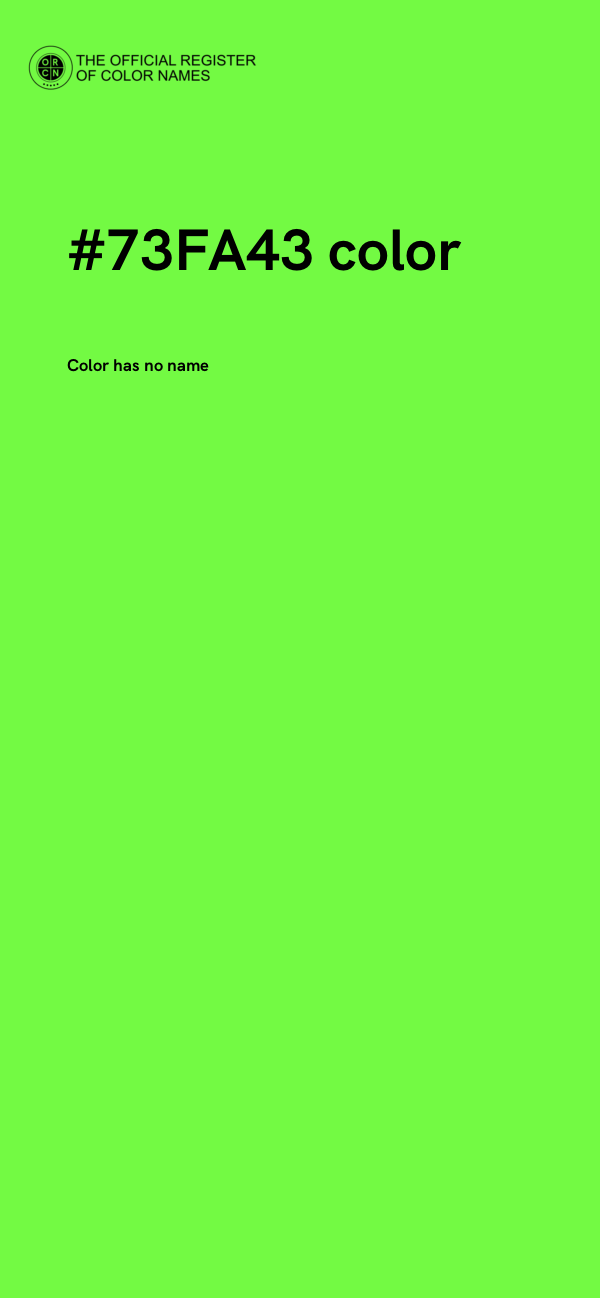 #73FA43 color image