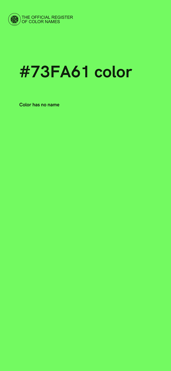 #73FA61 color image