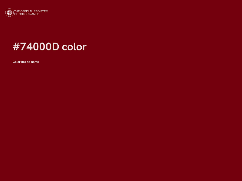 #74000D color image