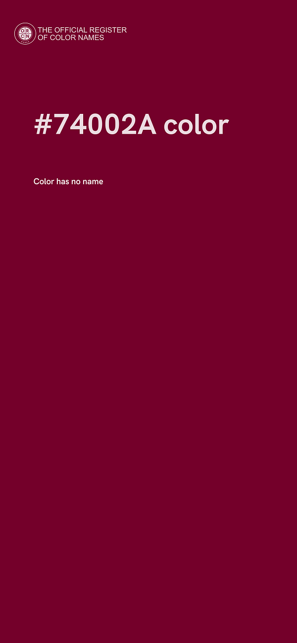 #74002A color image