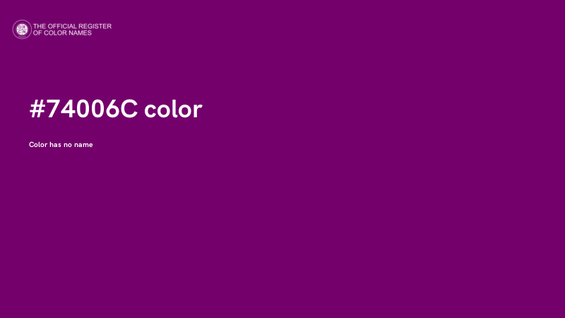 #74006C color image