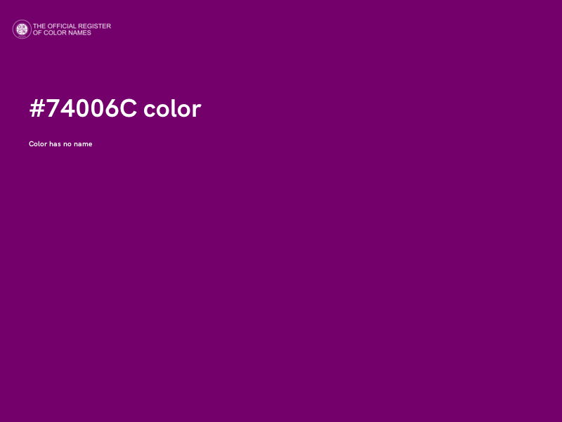 #74006C color image
