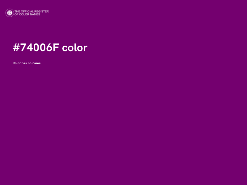#74006F color image