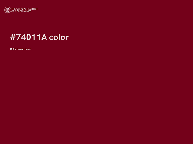 #74011A color image