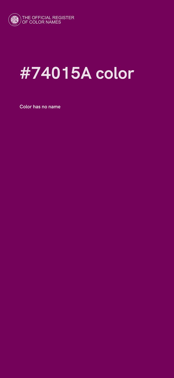 #74015A color image