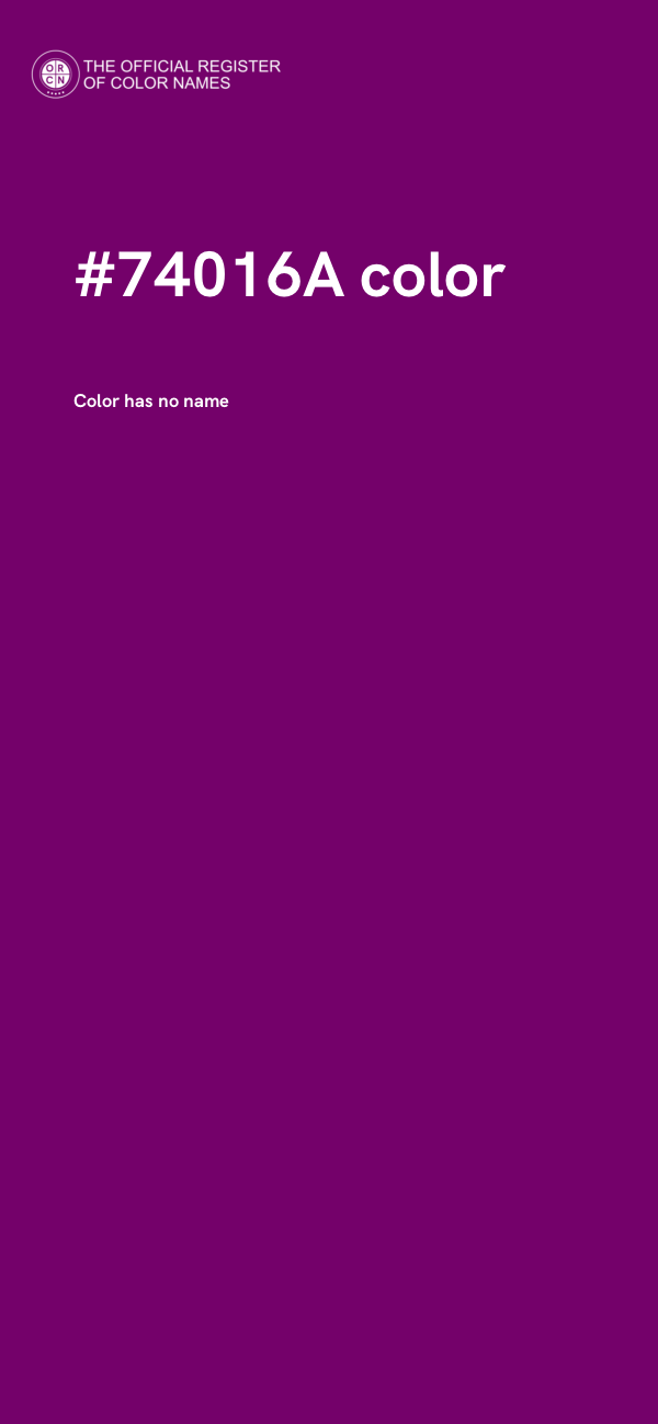#74016A color image