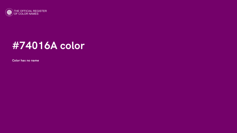 #74016A color image